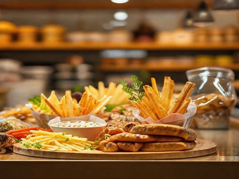 Artful arrangement of various spices and herbs for flavor innovation